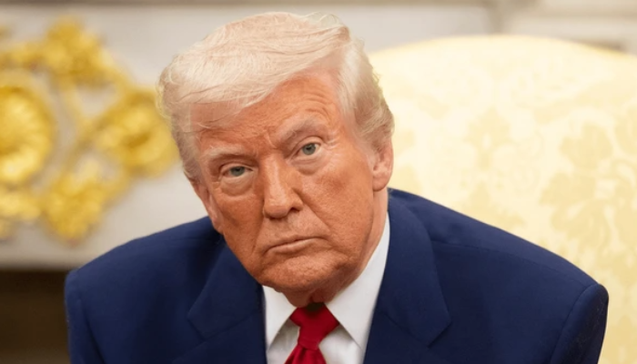 President Donald Trump speaking during a cabinet meeting at the White House.