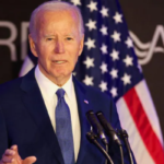 Former U.S. President Joe Biden speaks during a public event. He has recently been diagnosed with aggressive prostate cancer.
