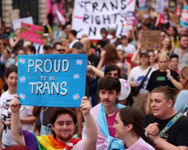 Over 100,000 march in central London for Trans+ Pride 2025, the largest in history, rallying under the theme “Existence and Resistance.”
