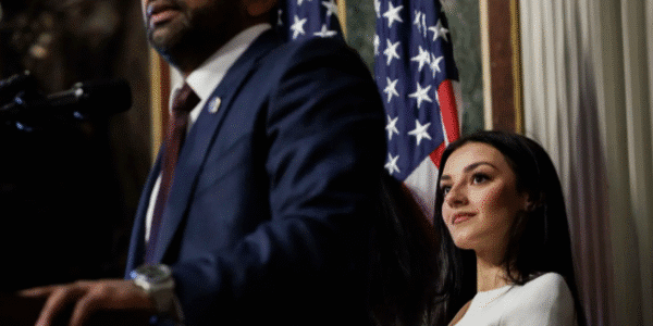 Alexis Wilkins, country singer and girlfriend of FBI Director Kash Patel, who is suing ex-agent Kyle Seraphin for defamation over Israeli spy claims.