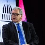 Tim Storey, CEO of the National Conference of State Legislatures, speaking at the organization’s 50th anniversary summit in Boston.